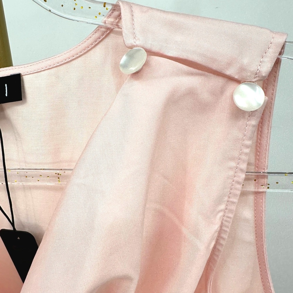 Seragyi Erin Cowl Neck Sleeveless Top 4 Blush Pink Coquette‎ Sartorial Luxury - Picture 4 of 7
